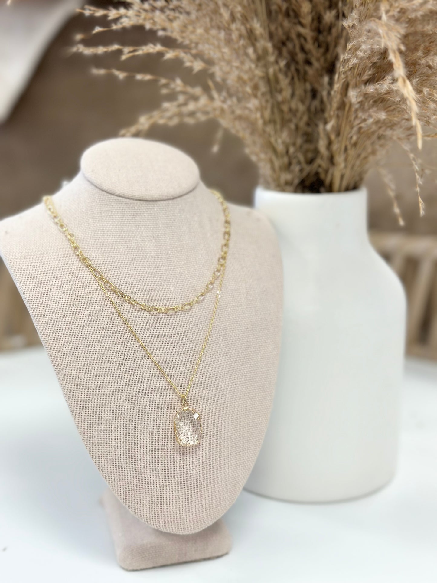 Layered Crystal Necklace