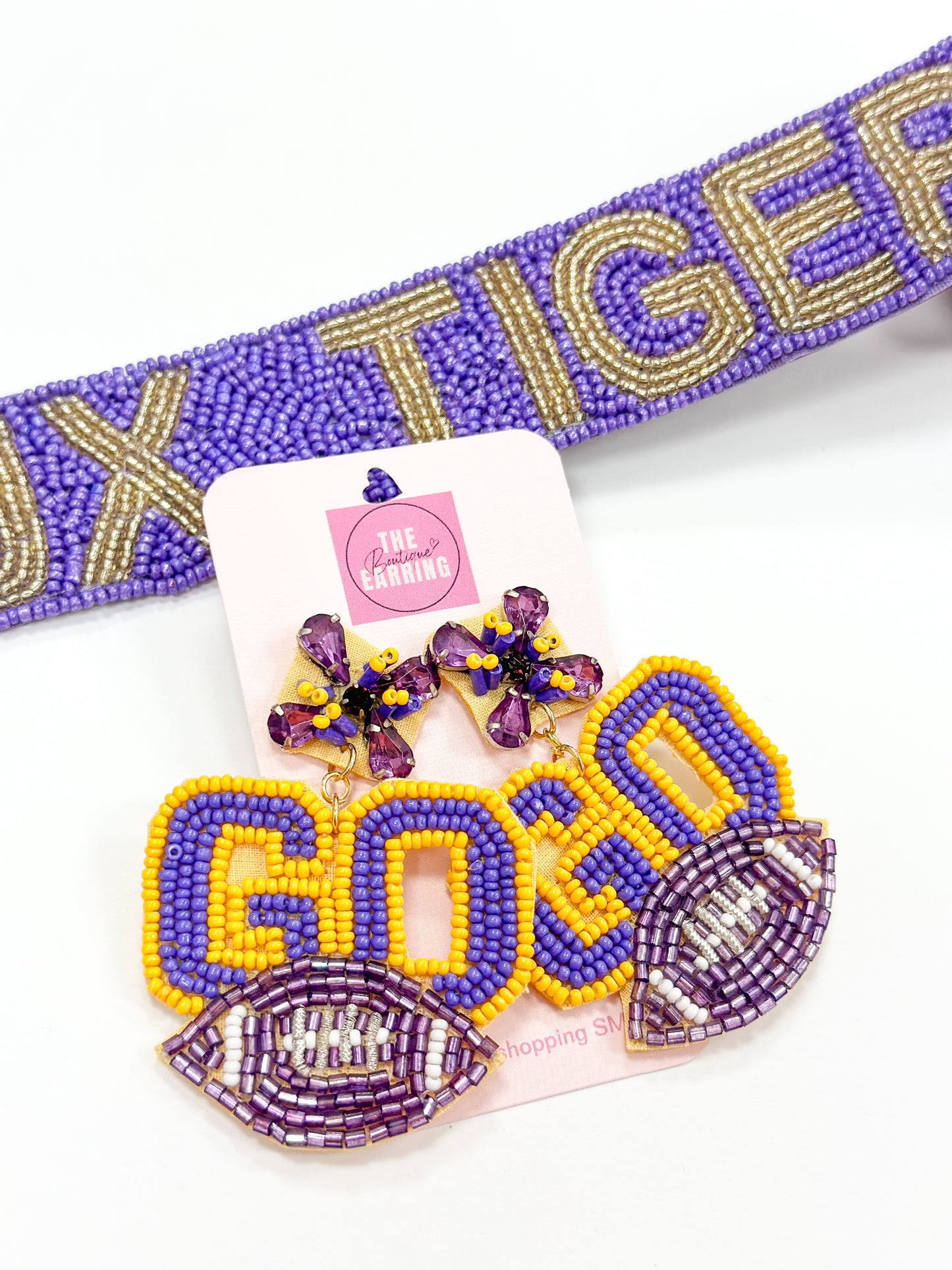 Purple/Gold GO Earrings