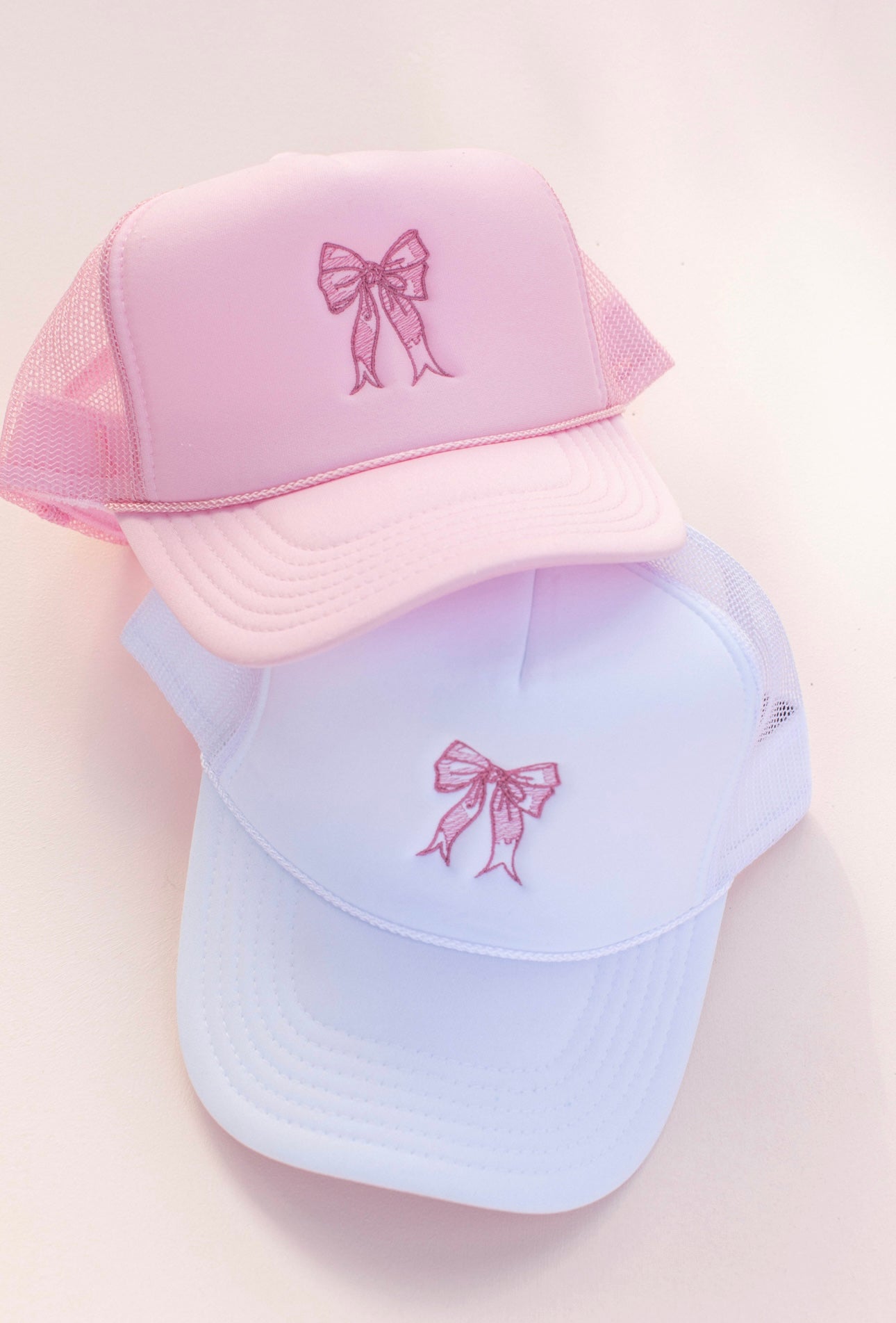 Coquette Bow Embroidery Trucker Hat