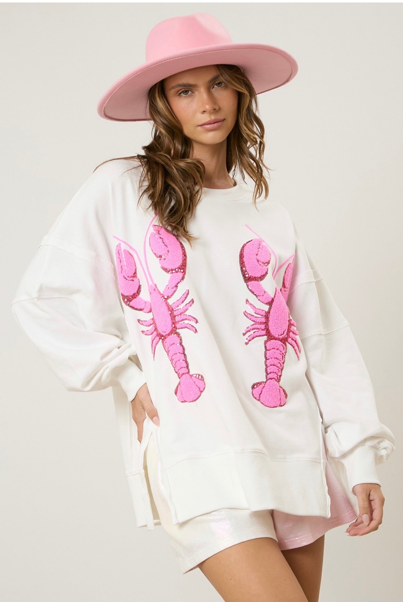 Pink Crawfish Sweatshirt