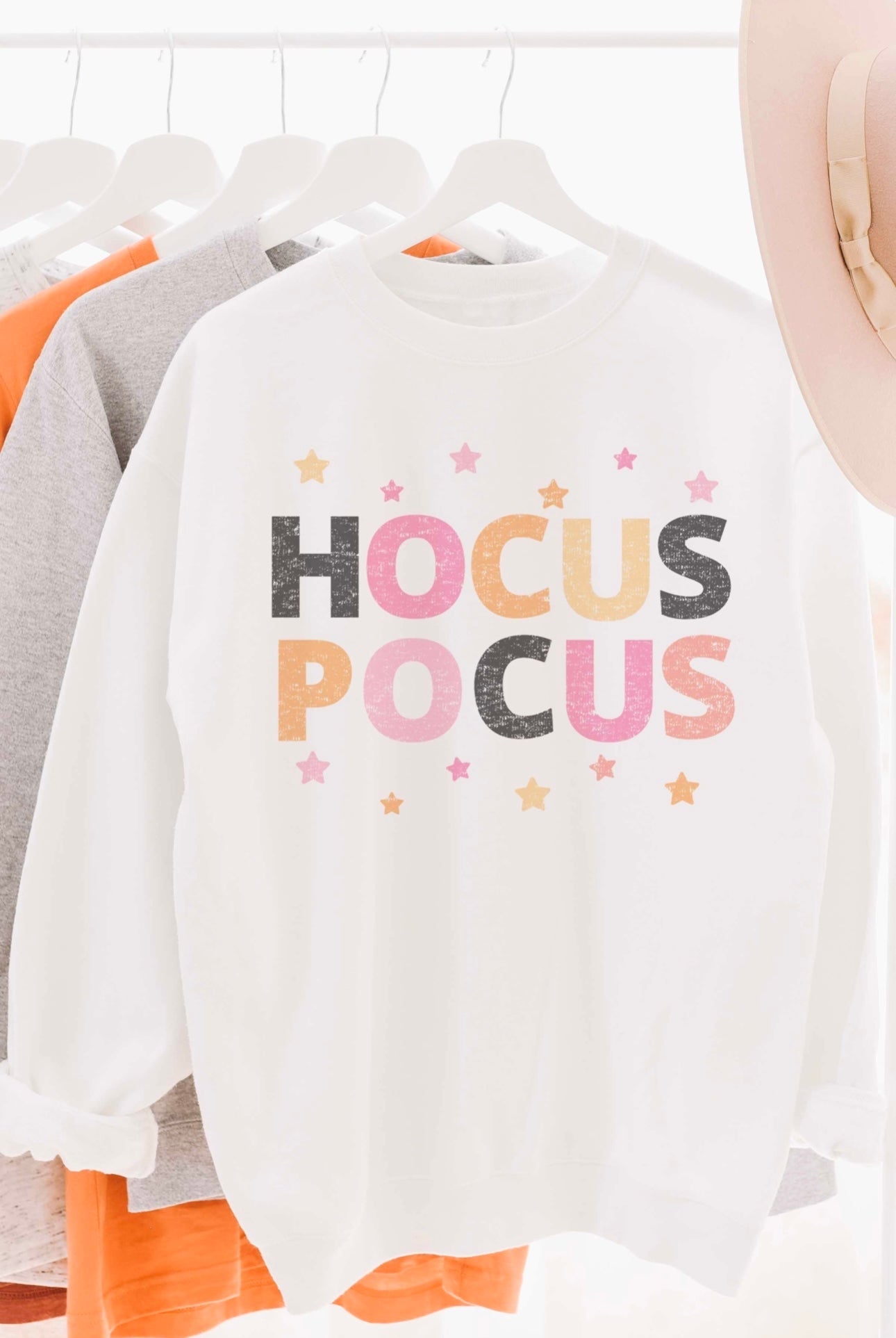 White Hocus Pocus Graphic Sweatshirt