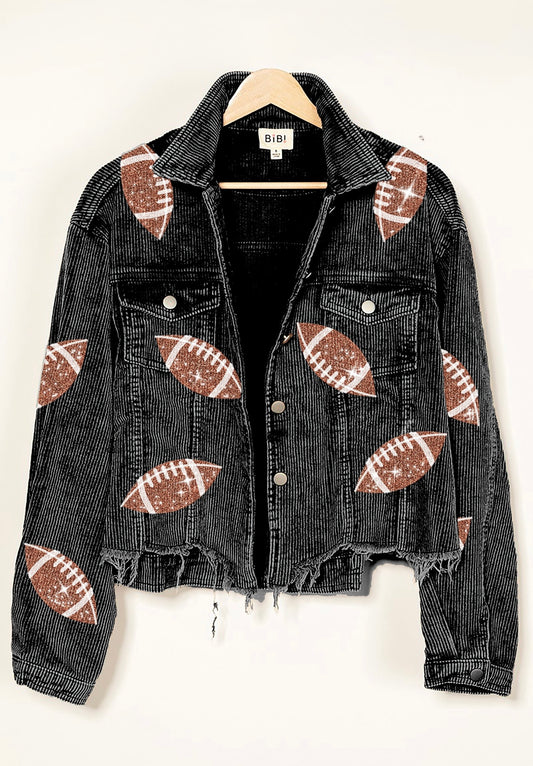 Charcoal Football Jacket