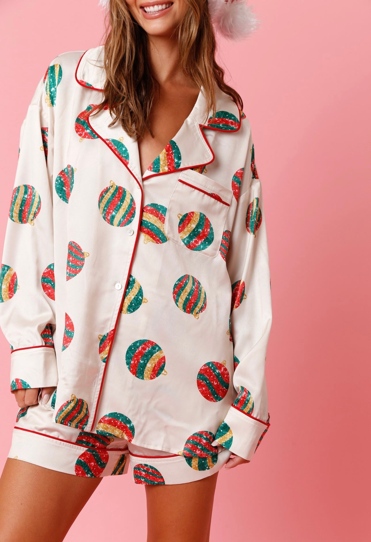 Christmas Ornament Pajama TOP