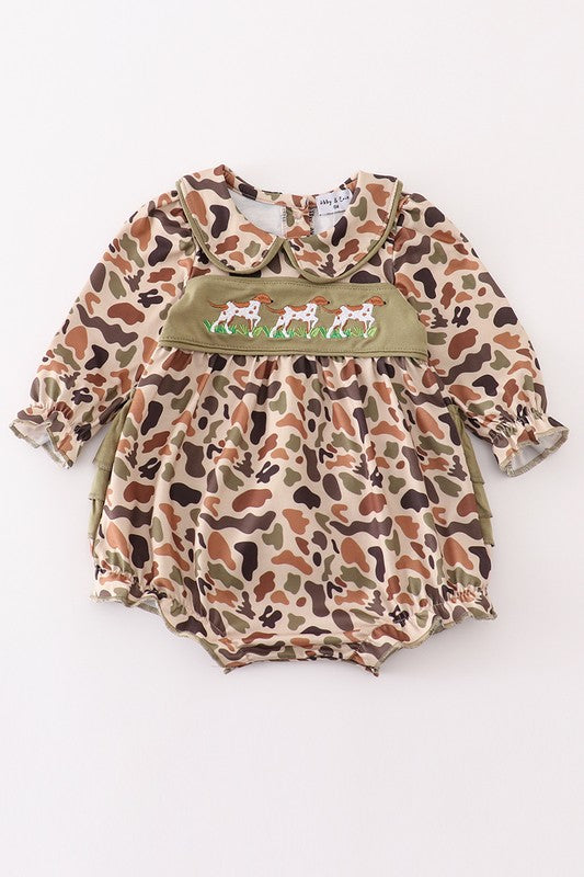 Camo Embroidery Girl Bubble