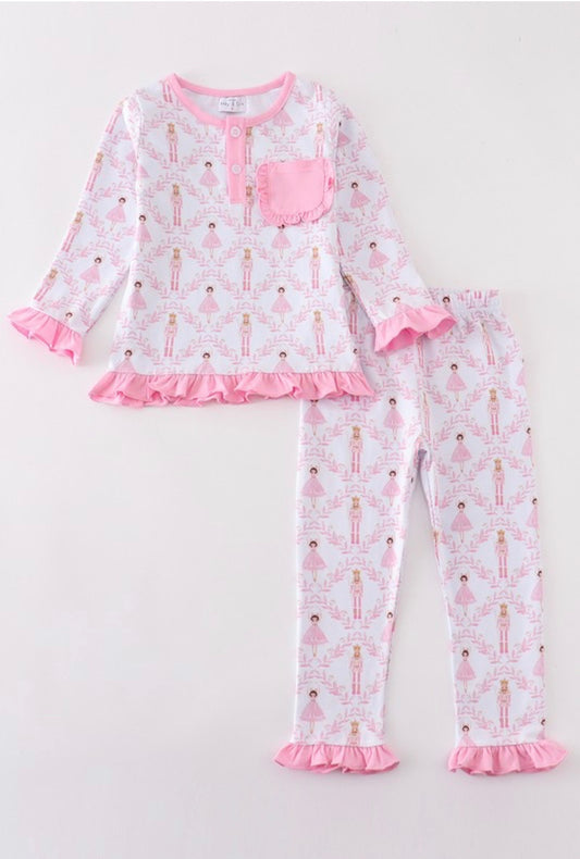 Pink Nutcracker girl pajama set