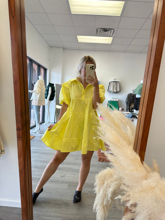 Lemon Baby doll Dress